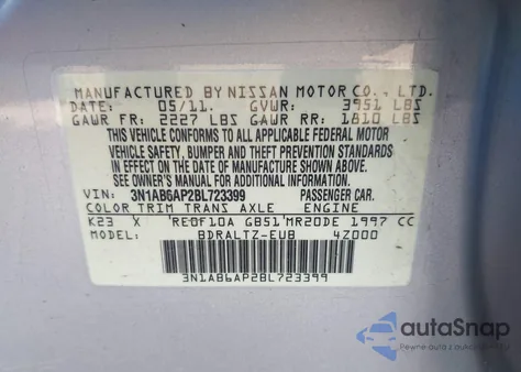2011 Nissan Sentra 2.0S from USA, damaged, VIN 3N1AB6AP2BL723399